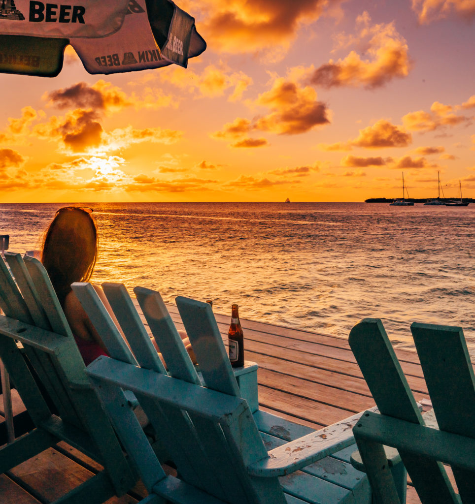 Sunset at the Split Caye Caulker