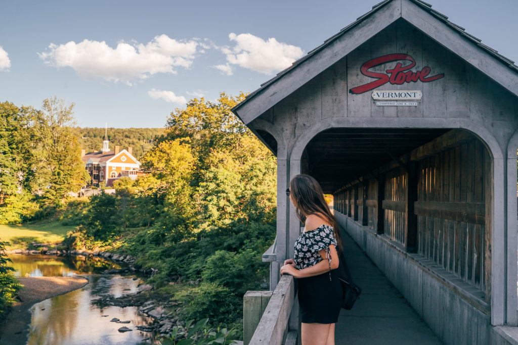 Downtown Stowe Vermont Covered Bridge