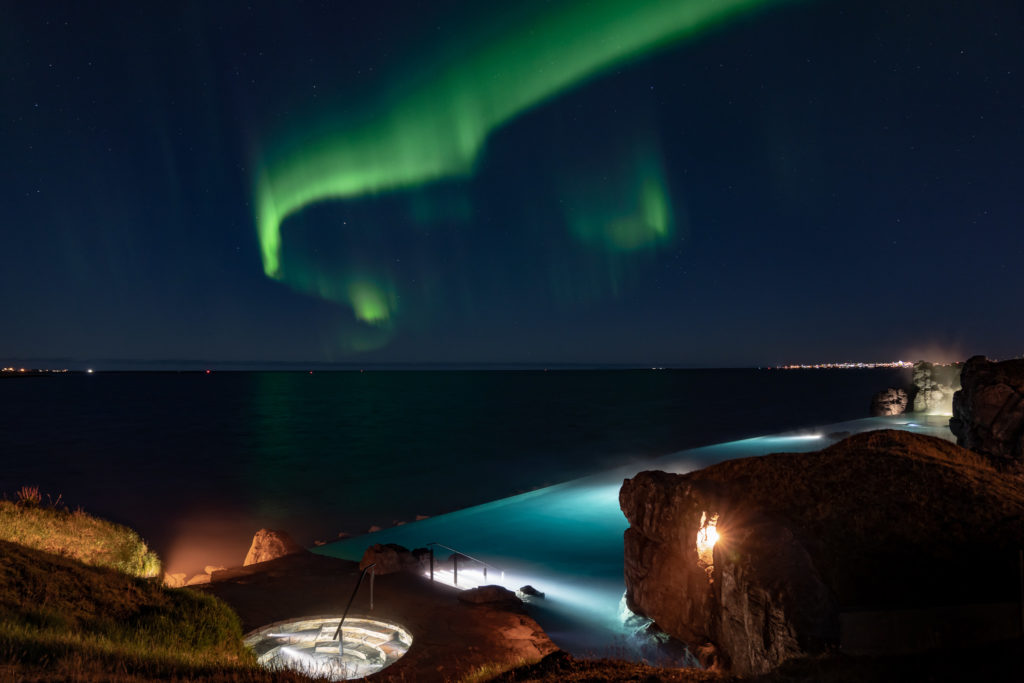 Northern Lights at Sky Lagoon