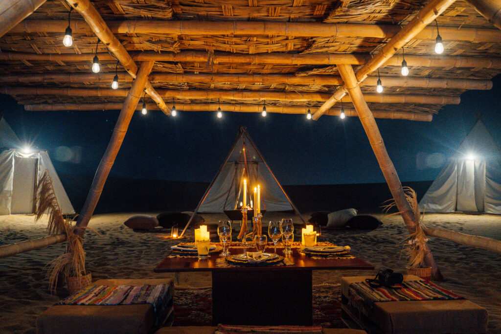 Places to visit in Peru, paracas dining in the desert